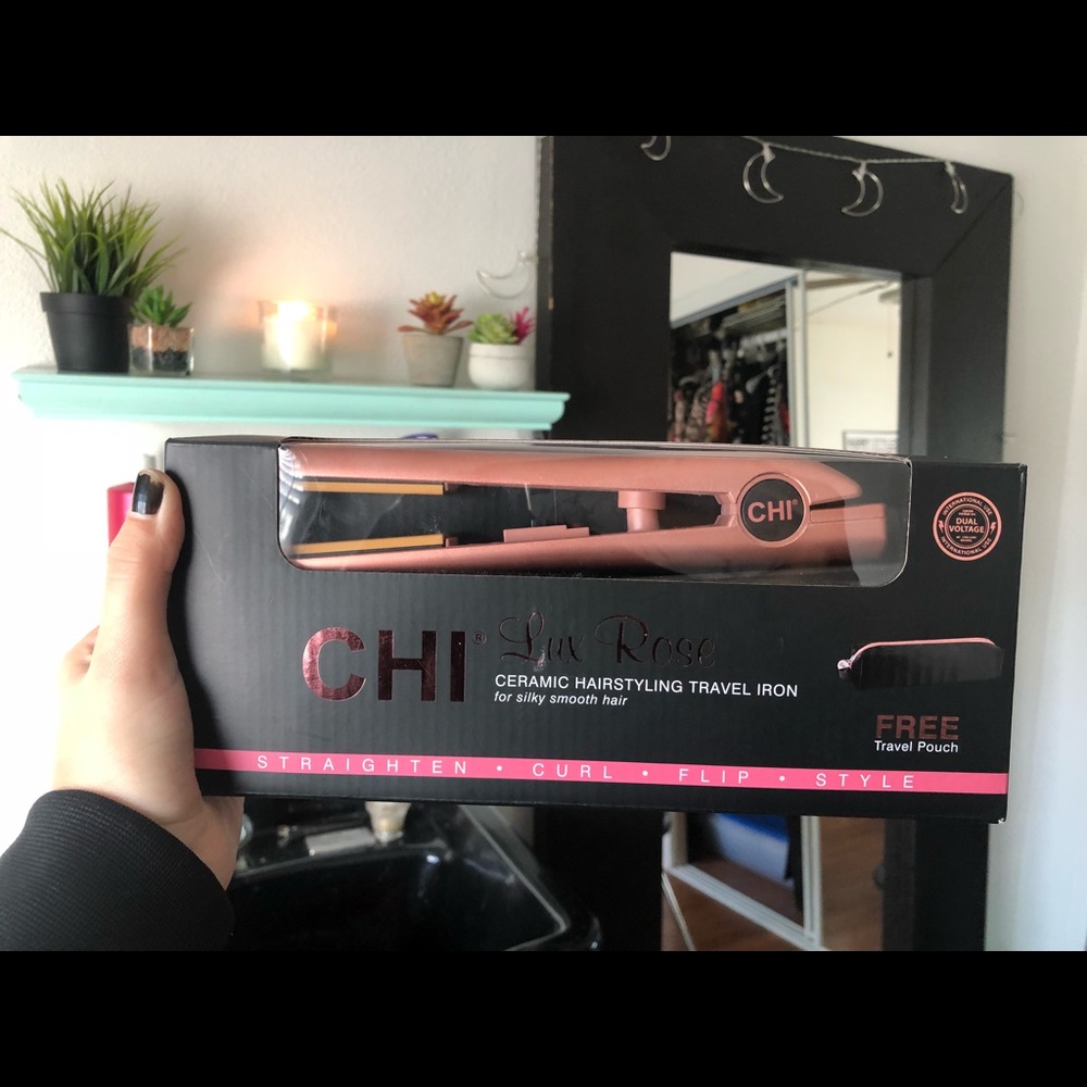 CHI lux rose travel size flat iron